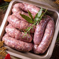 Beef Sausages & canapé